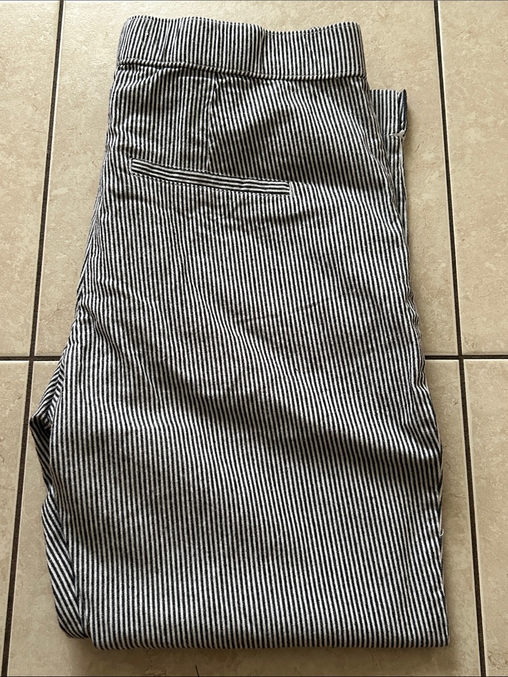 Hollister Black and White Pinstripe Pants